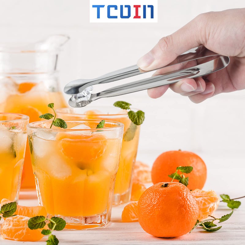 Tcoin ملقط تقديم صغير، ملقط ثلج، ملقط سكر، ملقط مطبخ صغير للمقبلات 12 قطعة (6 بوصة) - Image 5